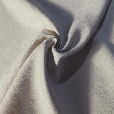 China Polyester-Veloursleder Gewebe gesponnenes 75dX160dX2 des Satin-155gsm zu verkaufen