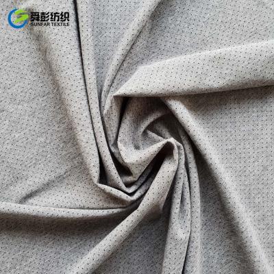 China Cationic Plain Polyester Spandex Fabric Melange Punching 150CM Width for sale