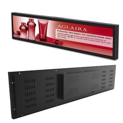 China 36.5 Inch Indoor Super Wide Stretched Bar LCD Full Menu Display Digital Signage Player for sale