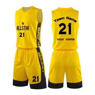 China Newest Design Wholesale QUICK DRY Empty Team Training Basketball Tank Tops Uniform Shorts Set For Men for sale