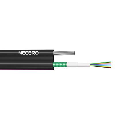 China Nepal Black Figure 8 Core OS1 OS2 Multi Core Armored Self-supporting Fiber Optic Cable GYXTC8S Outdoor by 20 Years Necero Factory Armored Fiber Optic Cable GYXTC8S for sale