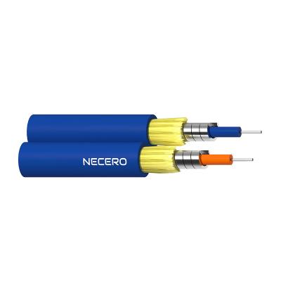 China 20 Years Necero Factory 2 Core Indoor Armored Fiber Optic Cable Indoor Cable for sale