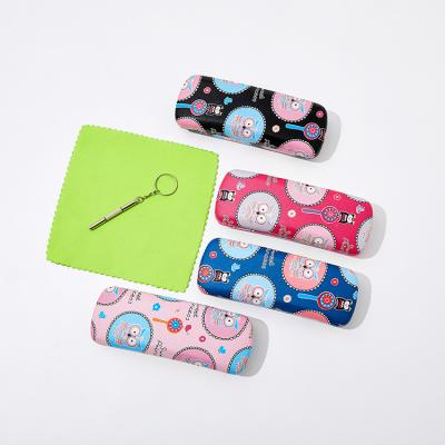 China Newest Selling Custom Glass Iron Glass Case Eyeglasses Leather Case for sale