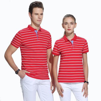 China Anti-pilling Shirts Plain Golf Polo T-Shirts Polo T-shirt Women Custom Stripe Polo Shirt for sale