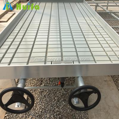 China Wear Resistance Plastic Ebb And Flow Trays Seeding Benches Rolling System for sale