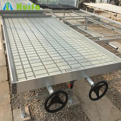 China High Performance Greenhouse Hydroponic Ebb And Flow Rolling Bench for sale