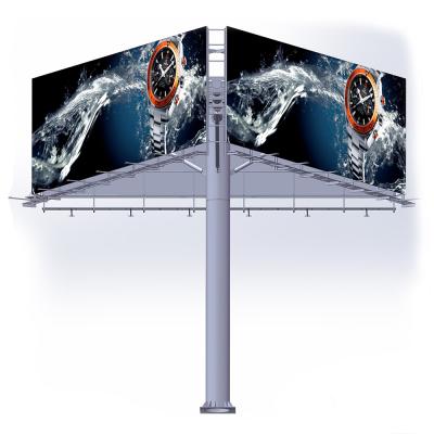 China Three Sides Uni Outdoor Advertising Billboard Pole Structure Steel Billboard YR-D for sale