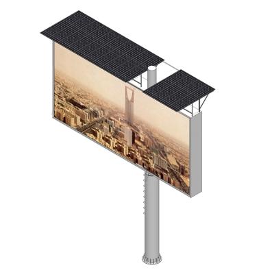 China Outdoor Adertising Double Sides Advertising Outdoor Backlit Billboard With Solar Power for sale