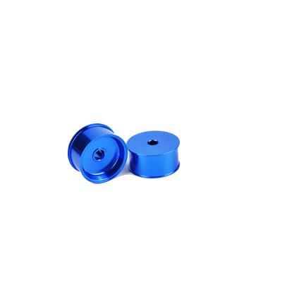 China Blue Anodizing Mechanical Parts Stainless Steel CNC Turning Turning Parts With Drilling for sale