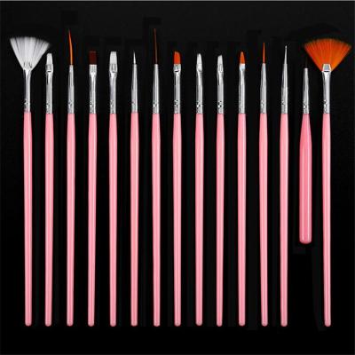 China Easy Apply New Fashion 15 Color Painting Flower Dot Rhinestone Pen Nail Tools Art Drawing Pen Set for sale