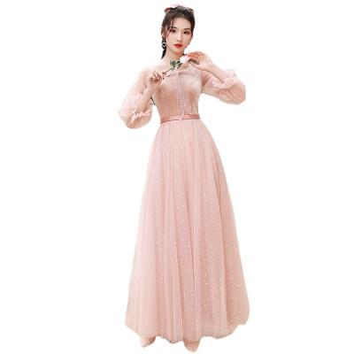 China Breathable New Style Japan and Korea Popular Elements Long Skirt Length Ladies Graduation Bridesmaid Fashion Show Dress for sale