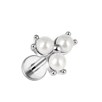 China Best Selling Trendy Fashion Jewelry Stainless Steel Bead Piercing Labret Internally Threaded for sale