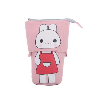 China Schools & Cute animal telescopic foldable shrink bag office small pencil case school bag cartoon large-capacity customization for sale