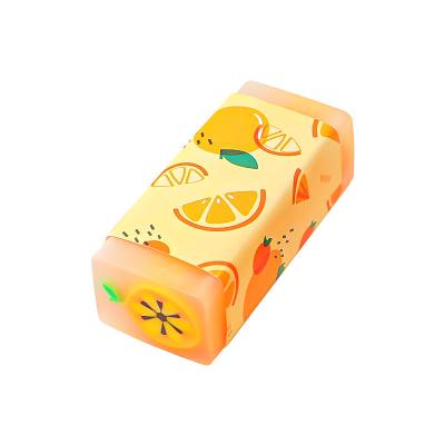 China Creative Wholesale Clean Fruit Eraser Soft Rectangular Cartoon Stationery Eraser for sale