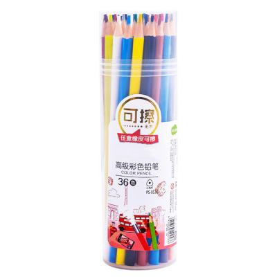 China 36 Pack Colored Pencil Art Artist School Students Supply Wooden Erasable Economical Pencils Set Colored Pencils Kids Bucket for sale