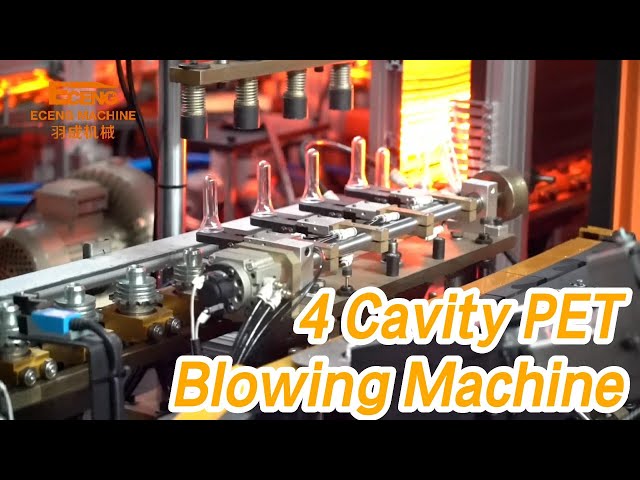 Automatic Bottle Making 4 Cavity PET Blowing Machine Stretch Blow Moulding 6000BPH