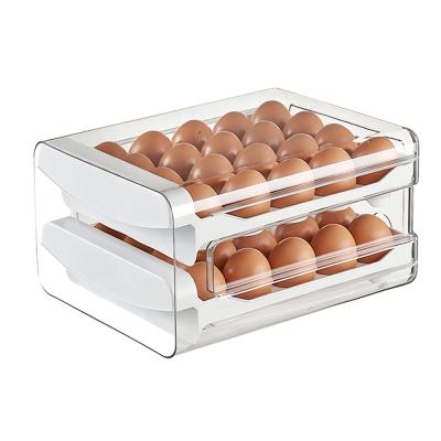 China Viable Plastic Rectangle 40 Grids Chicken Fridge Container Egg Storage Tray Laying Storage Egg Box Storage Boxes and Bins for sale