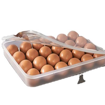 China 24 Grids Factory Price Hot Sales Sustainable Plastic Packing Storage Tray For Refrigerator Egg Container for sale