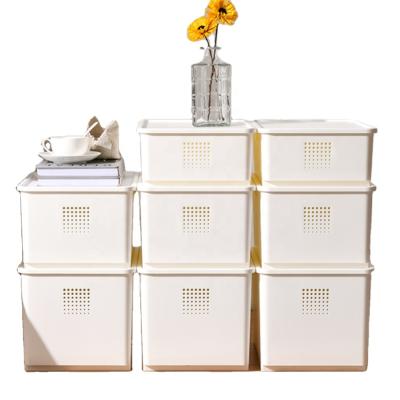 China High Quality White Stackable Container Viable Plastic Toy Clothing Organizer Storage Boxes and Bins for sale