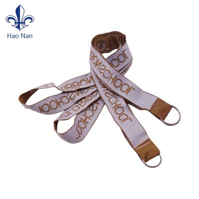 China Promotional Gift No Minimum Order Polyester Material Customized Logo Printed Content Woven Lanyard With Custom Logo for sale