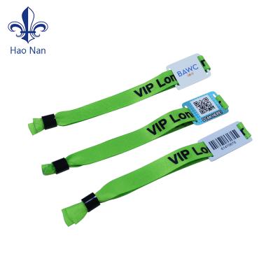 China Promotional Custom Waterproof / Waterproof Woven Fabric 125khz Debossed RFID Personal Tracking Wristbands for sale