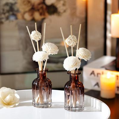 China High Quality Luxury Household Products Unique Air Freshener Beautiful Scented Reed Diffuser With Rattan for sale