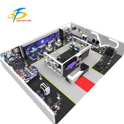 China Theme park design 9d vr virtual reality electronic game simulator tower 300 square meters SF-VRPARK for sale