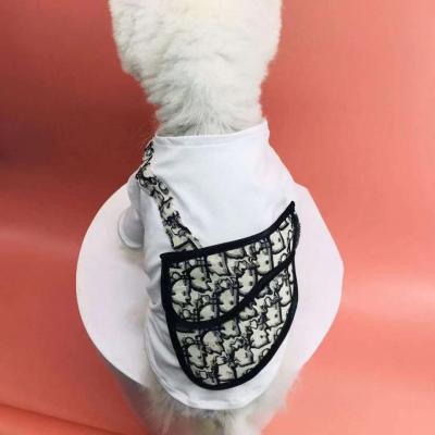 China Wholesale Sustainable Pet Appparel Designer Luxury Cotton Clothing Cotton Cat Dog Clothes T-shirt for sale