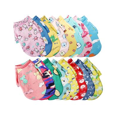 China Cartoon Printing Pet Cat Puppy Clothing Fine Velvet Cute Viable Hot Dog Clothes Sweater for sale