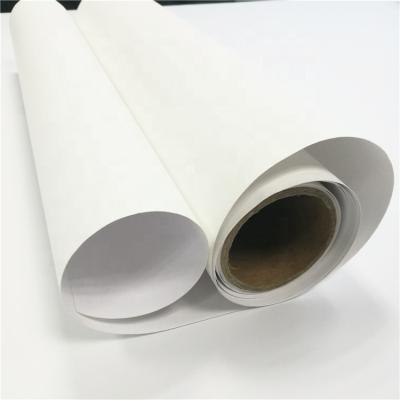 China White Embossing Decorative Paper Contemporary Solvent Wall Paper-Glossy for sale