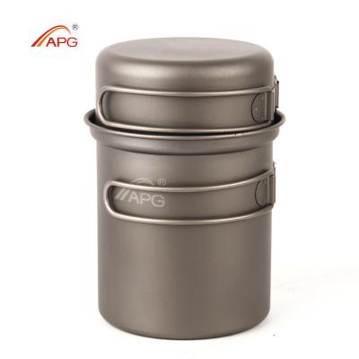 China APG Sustainable Titanium Metal Cookware Camping Pot for sale