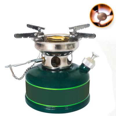 China Stainless Steel and APG Cooper Folding Mini Camping Gasoline Backpacking Stove for sale