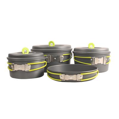 China APG hard anodized alu cookset for family pack, camping Apg-a901 for sale