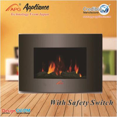 China Wall Mounted Led Electric Fireplace , Decor Flame Electric Fireplace 66*15*52(cm) for sale