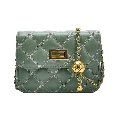 China Messenger Bag 2020 New Diamond Pattern Chain Shoulder Messenger Bag Small Feminine Luxury Handbags Women Bags Designer for sale