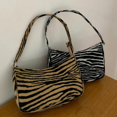 China 2020 fashion shoulder bag for women CIA zebra stripe bag handmade lady bag for sale