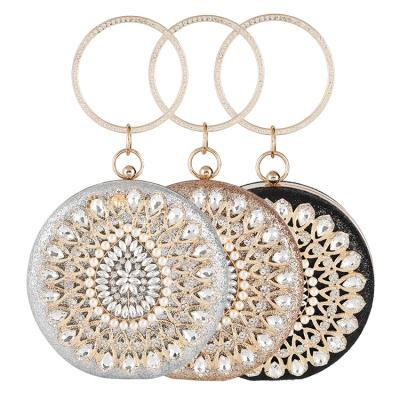 China Fashion Women Crystal Clutch Round Evening Bag Fashion Women Acrylic Chain Bag Luxury Women Bag Party Late Evening Clutch Bags for sale