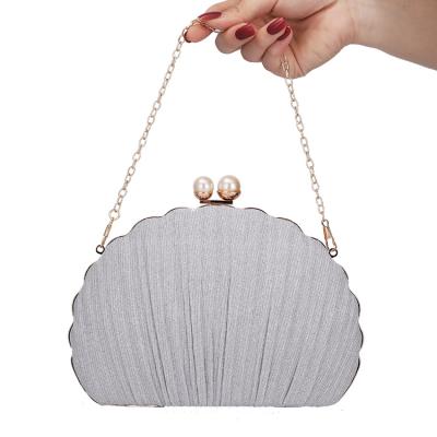 China Luxury Evening Clutch Bag Girls Handbag Lady Bags Shell Shaped Dinner Banquet Clutch Bag Fashion Party Evening Clutch Bags for sale