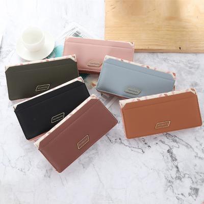 China New Korean Style Waterproof Women's Long Wallets With Zipper Ladies Day Clutch Bag Card Holder Pattern PU Leather Female Floral Long Purse for sale