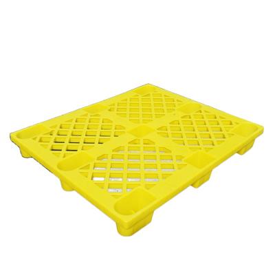 China 1100*900*140 Mm Nine Euro Single Faced Grid Surface Legs Stackable Cheap Plastic Pallets for sale