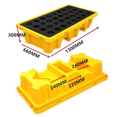 China Safe storage for oil spill containment plastic pallets or chemical liquid safe storage drum 2 for sale