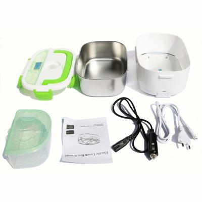 China 220V car EU and 12V plug in stainless steel portable detachable inner container electric heating food grade food warmer for sale