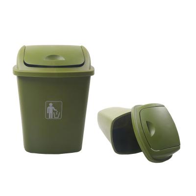 China Office Sustainable High Quality Household Durable 30L Plastic Trash Cans With Swing Lid for sale