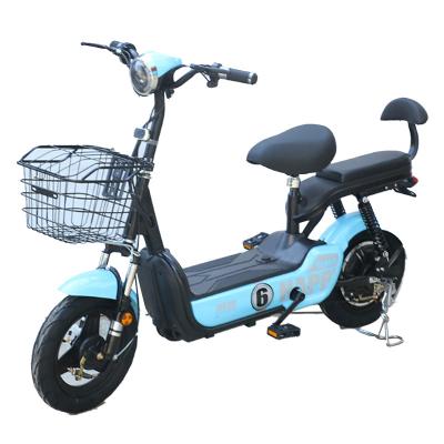 China Popular New Design High Carbon Steel Electric Bike 48V Battery With Basket Brushless Electric Bicycles for sale