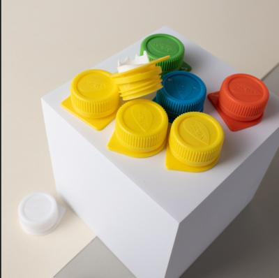 China Non Spill Milk cover Anti-theft threaded Beverage plastic bottle cap PP Cover Available sample streamcap 500 for sale