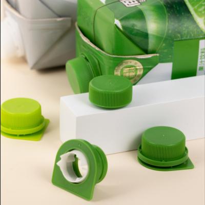 China Non Spill Factory Direct Selling Plastic Caps for Aseptic Carton Filling Machine Helicap plastic screw water bottle cap for sale