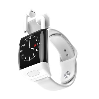 China 2021 New Arrival Touch Screen 2 in 1 Wireless Smart Watch with Earbuds Mini Smartwatch Earphones Headset for sale