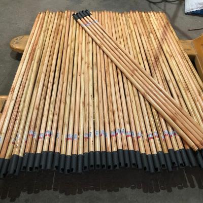 China Straight PVC Coated Wood Broom Stick PVC Broom Stick Machine Making Broom Wood Floor Handle Broom Cleaning Stick for sale