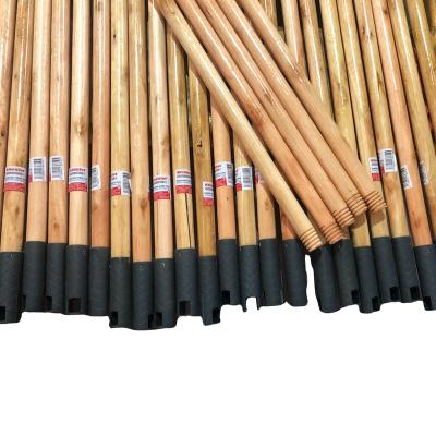 China 2.2mm 2.3mm 2.5mm Diameter Broom Outer Handle Wooden Broom Stick Varnished Wooden Broom Head With Stick for sale