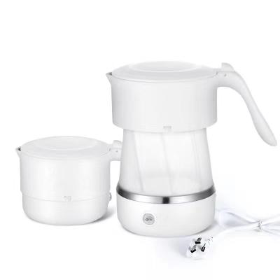 China Boil-Dry Protection Travel Electric Portable Folding Water Kettle Folded Silicon Water Bottle Pot For Outdoor Mini Folding Outdoor Tea Kettle for sale